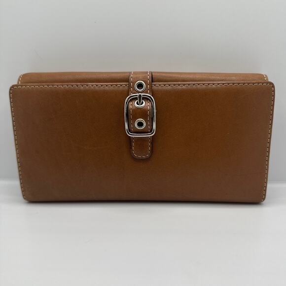 Vintage Soho COACH Brown Buckle Y2k Leather Wallet - Picture 10 of 10